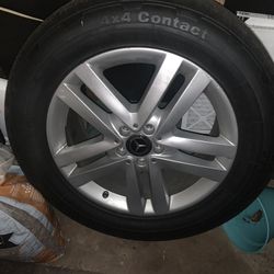19 Inch MERCEDES BENZ OEM RIMS W/ Continental 4x4 Tires Mounted. 
