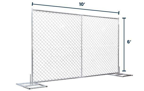 6x10 Chain Link Fence Panels With Base