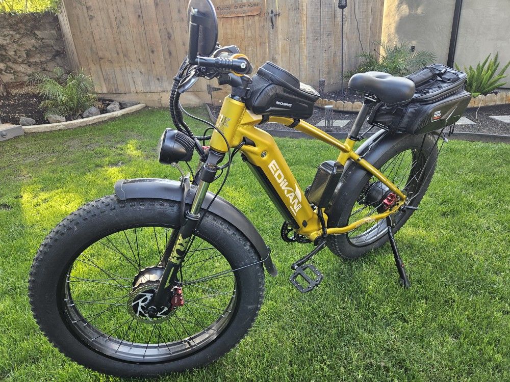 All Wheel Drive Electric Mountain Bike. 