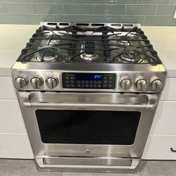 GE Cafe Dual Gas Slide In Range Oven