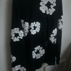 Denim tears hoodie black &white