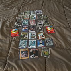 Football And Baseball Cards With 2 Unopened Packs 
