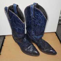 Navy  WomensCowboy Boots  Great Condituon Dan Post
