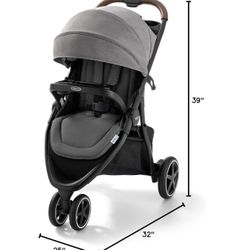 Graco Outpace LX Baby Stroller Cohen One-Hand Fold Comfortable Ride for Infant