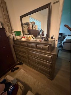Vanity with mirror