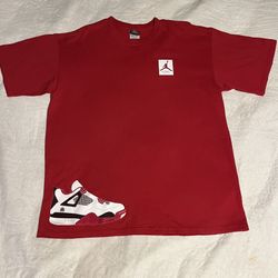 Vintage Nike Air Jordan 4 “Fire Red” Tee Size Large