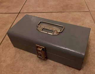 VINTAGE INDUSTRIAL MADE IN USA BUDDY PRODUCTS STAINLESS STEEL METAL TOOL BOX TOOLBOX CADDY ORGANIZER