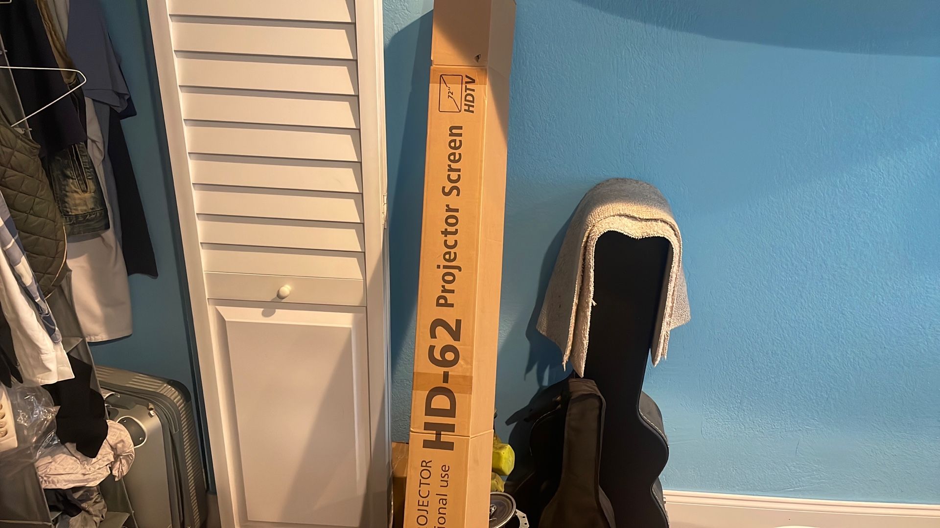 72” projector screen never used