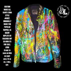All Saints Cora Leather Jacket Customized For Popular Rapper- No Reply Means Its For Sale.  