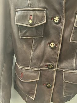 Vintage Tory Burch Sgt Pepper Brown Leather Jacket (size 8) for Sale in  Charlotte, NC - OfferUp