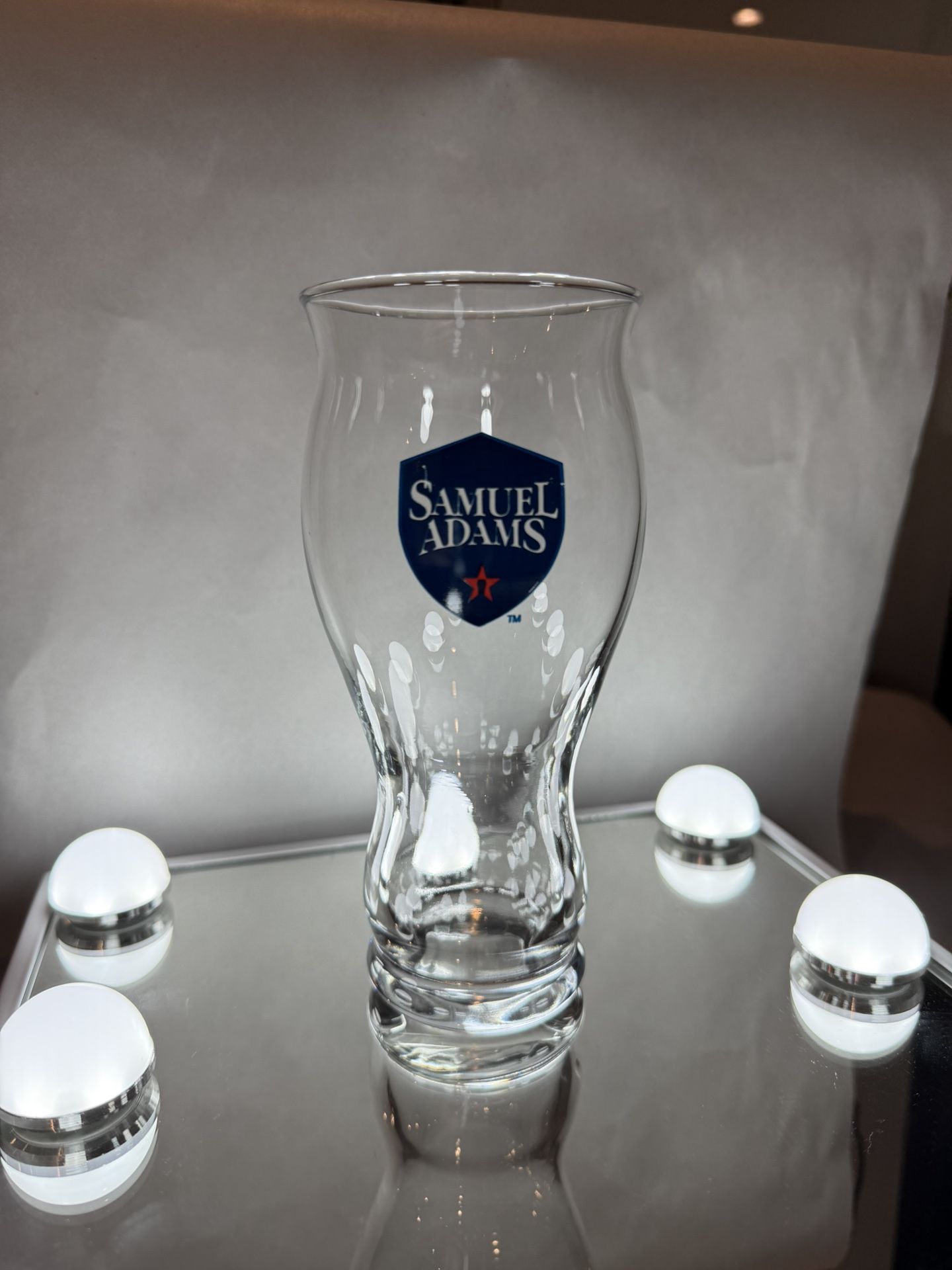 Samuel Adams Beer Glass Blue Shield