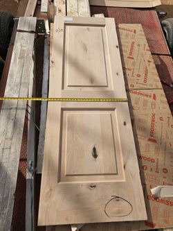 Unfinished Solid Wood 2-Panel Door
