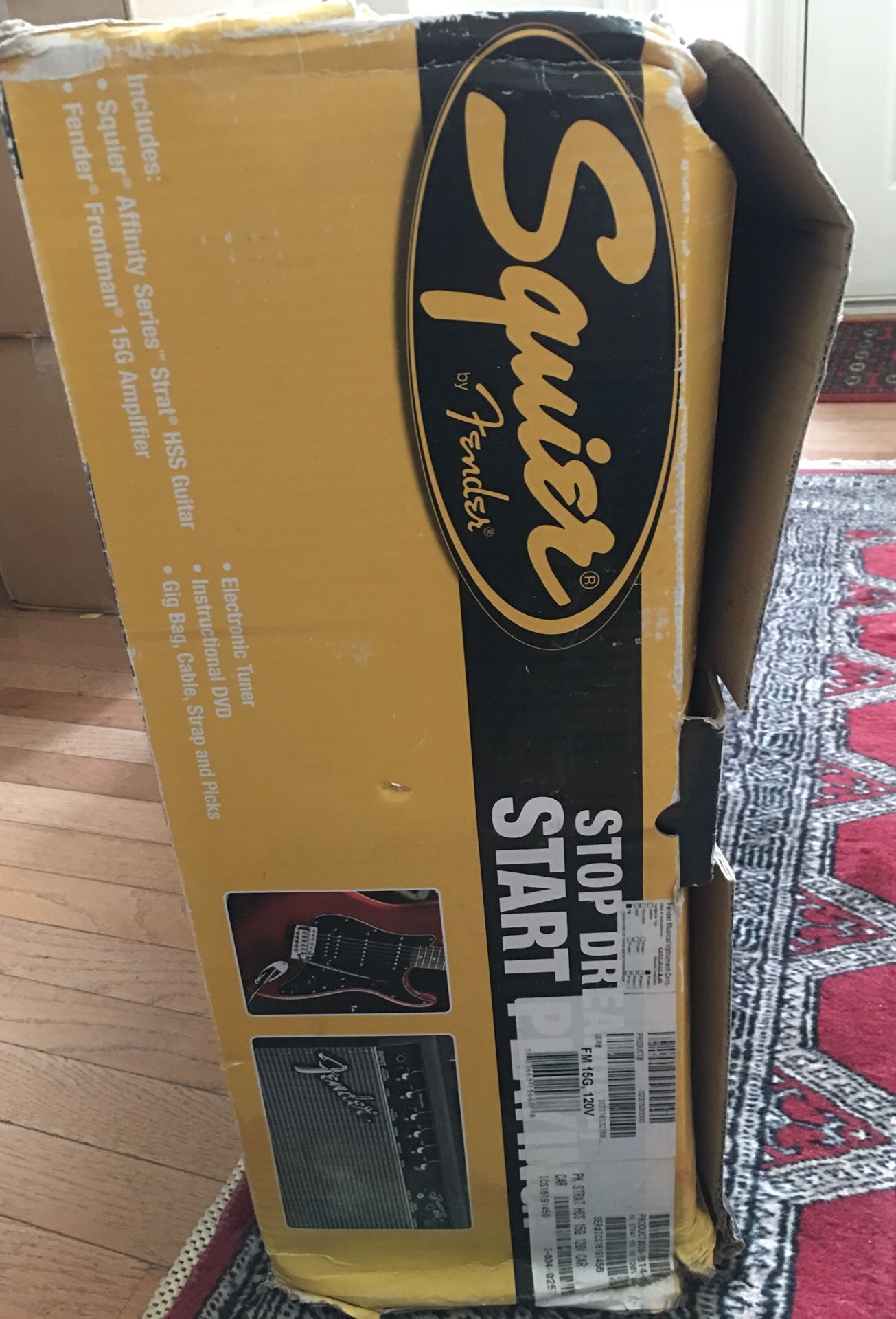 Squire by Fender, Affinity Series START HSS Guitar and Fender Frontman 15-Watt amp