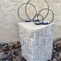 (Four)  Uttermost sculptural Metal Tea Candle Holders