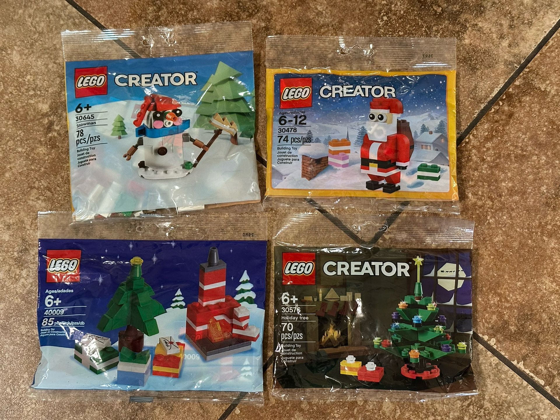 Lego Christmas Building Toys Lot Of 4