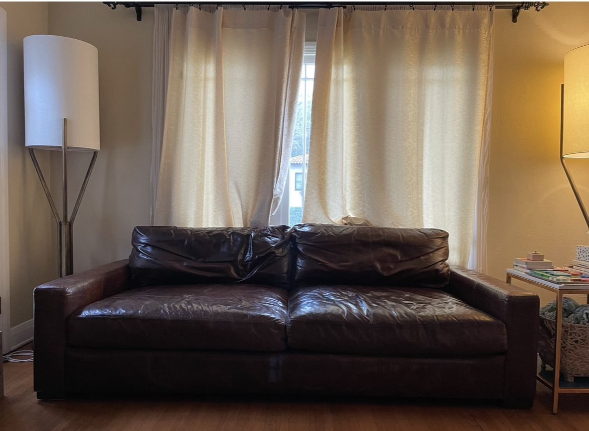 Maxwell Leather Couch Restoration hardware RH