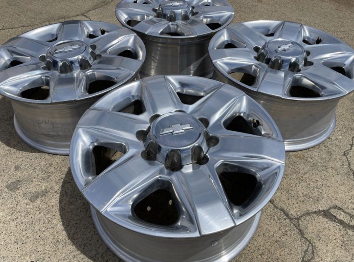 20" 2021 Chevy Silverado 2500HD Wheels LTZ Polished Rims OEM Fits GMC Sierra 3500HD