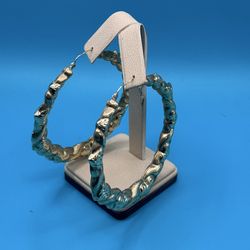 10k Bamboo Hoop Earrings