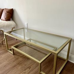 Golden Frame Coffee Table 