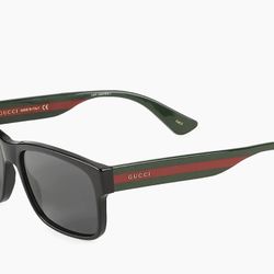 Gucci Wayfarer Sunglasses With Reed And Green Accent Brand New 