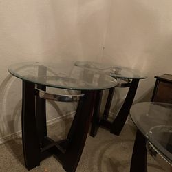 3 glass top tables (pickup only)