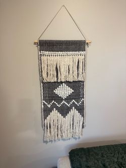 Boho Woven Wall Hanging with Fringe