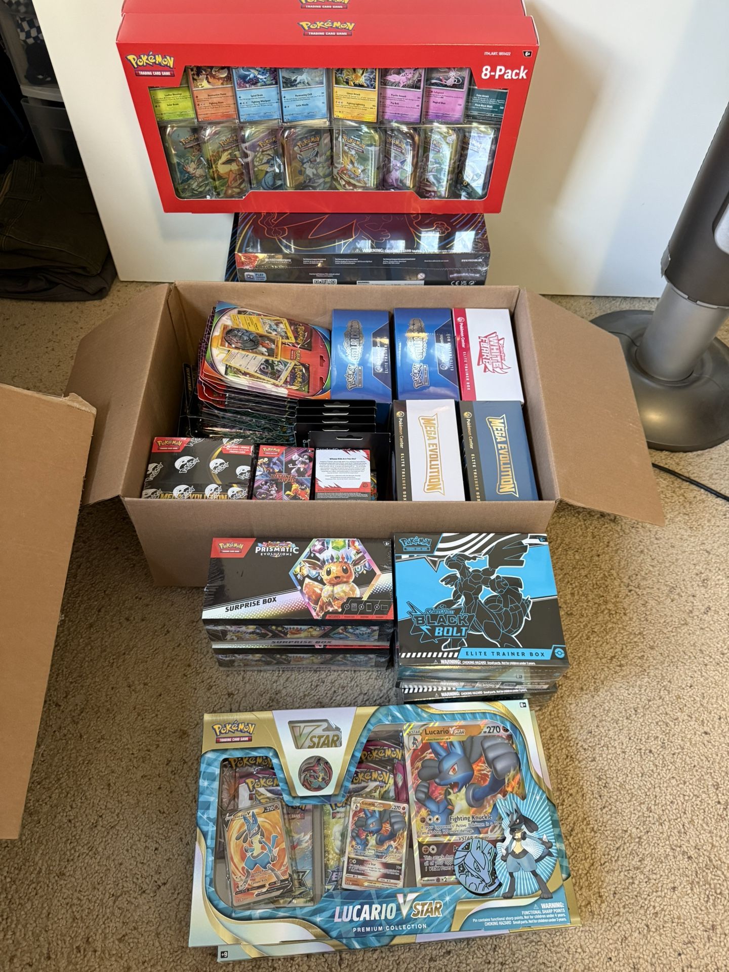 Pokemon SEALED PRODUCT COLLECTION (Paldean Fates, Mega Evolution, Pokemon Center Exclusive ETB, etc)