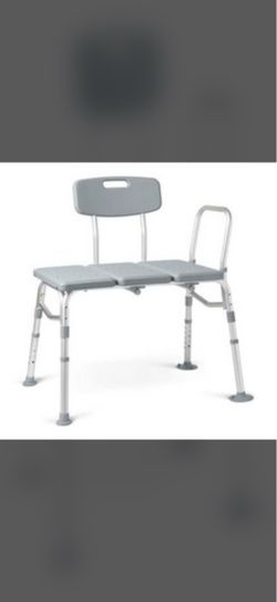 Bath Transfer Bench with Back and Armrest