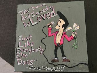 Morrissey wall art 6"x6" Moz Smiths