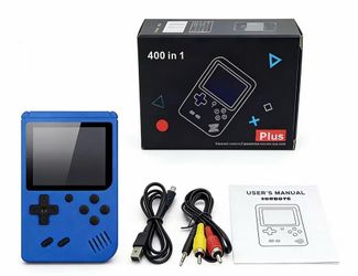 Retro handheld game console 400 in 1 games ( blue )