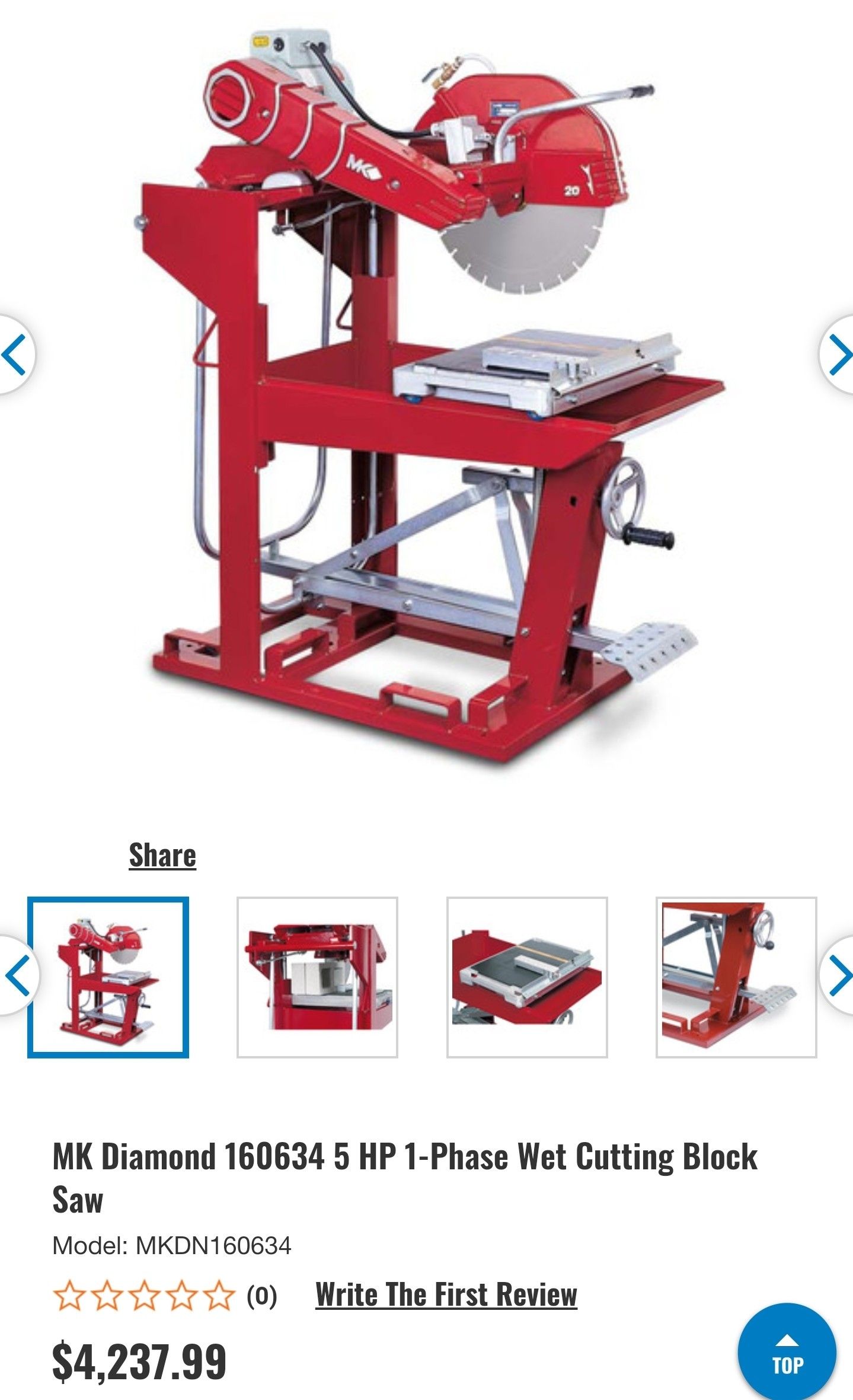 Cutting machine for tile or stone