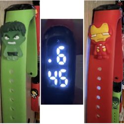 Superhero Kids Led Character Watch 