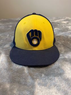 New Era Milwaukee Brewers 59FIFTY MLB Baseball Hat Cap Size 7 1/8