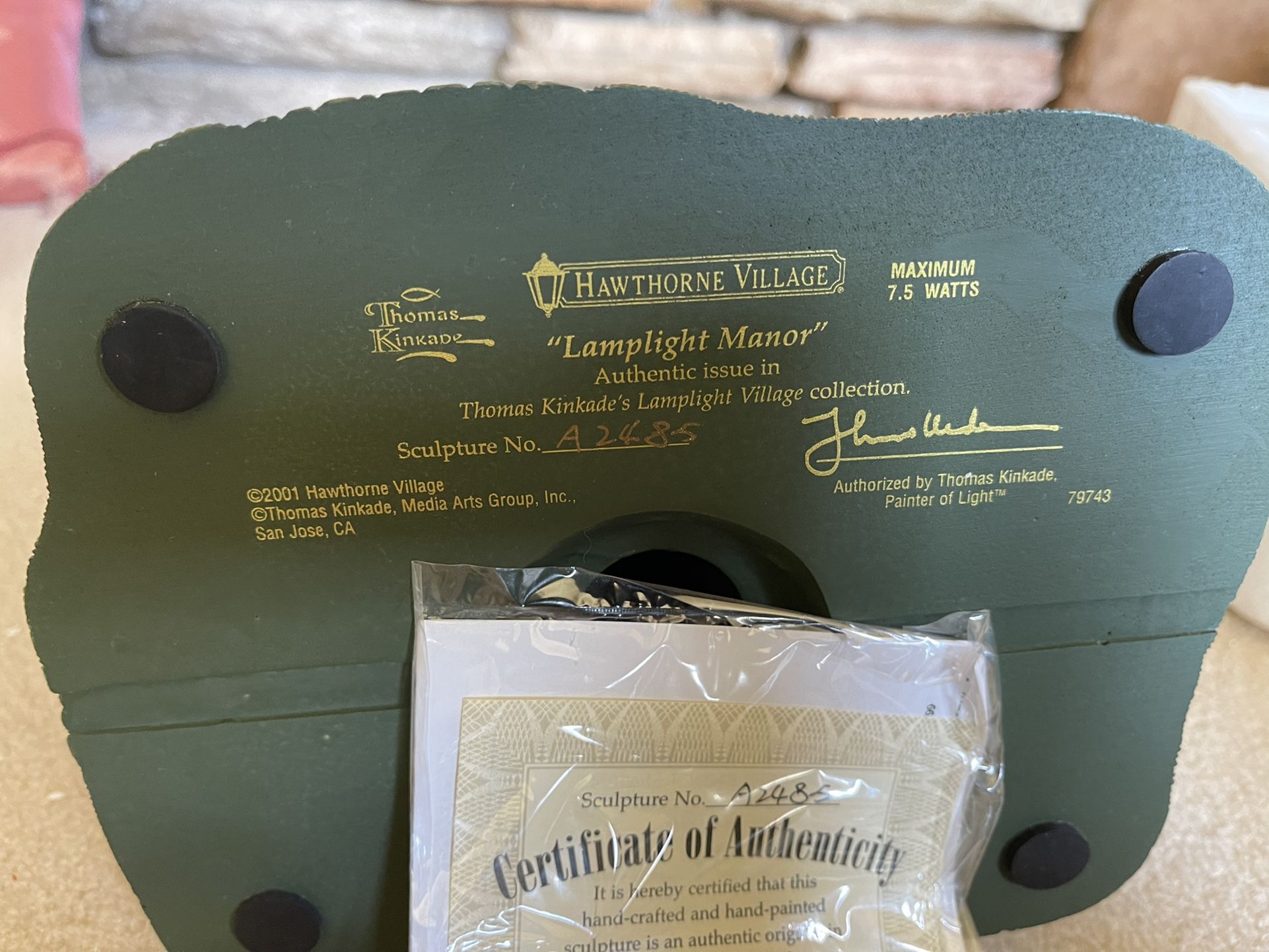 Mint In Box Kinkade Lamplight Manor Hawthorne Village Light Up Cottage