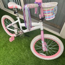 Dynacraft Lip Gloss 18” Girls Bike – Basket, Lights & Bell – $55
