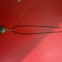 Copper Wrapped Crystal Necklace On String