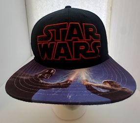 Star Wars Snapback Hat Darth Vader vs Luke Skywalker Black Adjustable