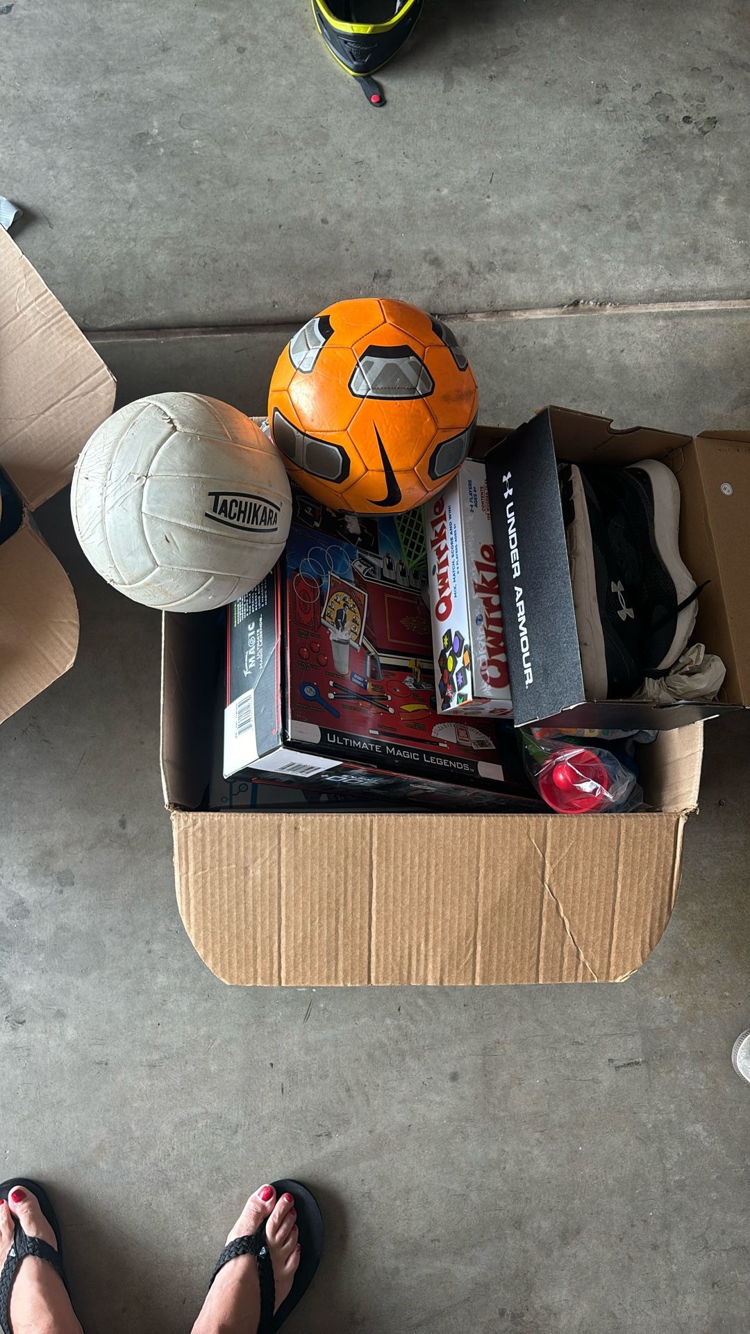Entire Box $20- Under Armour, Nike, Shoes, Clothes, Minecraft, Lego Entire Box Of Goods