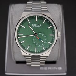 Bering 19441-708 Automatic 41mm Green Dial Sapphire Stainless Steel Watch