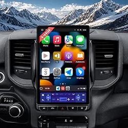 Car Stereo Radio Dodge Ram 2019, 2020, 2021, 2022, 2023 Wireless CarPlay Android Auto, 12.95” Touch Screen Head Units, Backup Camera