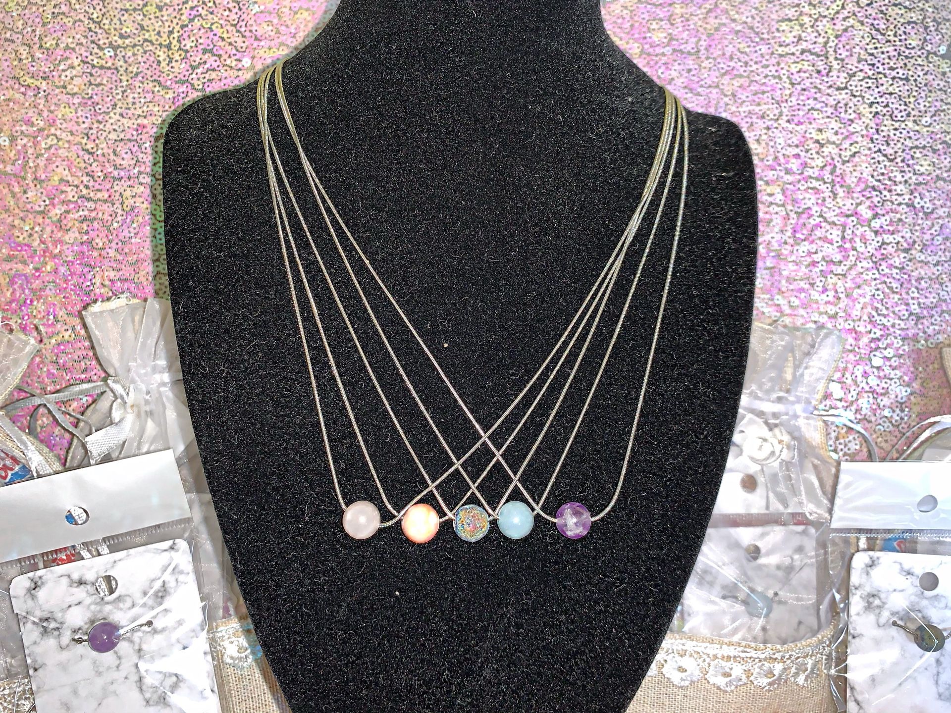 Handmade Crystal bead Necklace