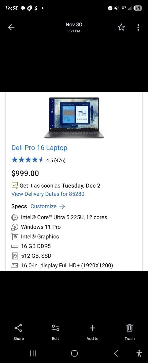 Dell PRO 16 PC16250