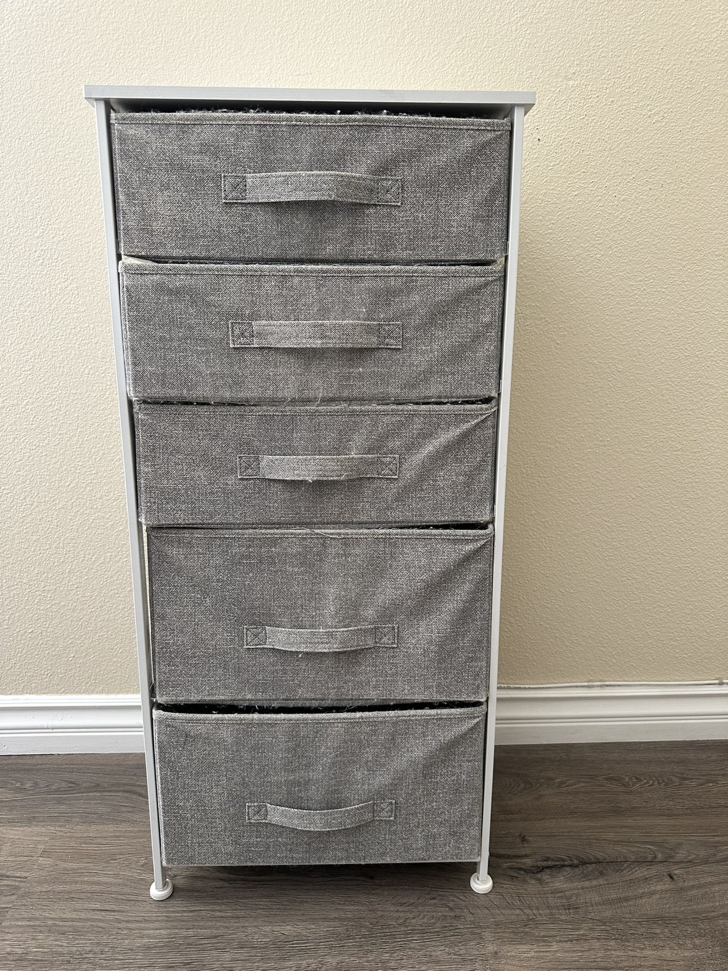 Storage Dresser Furniture Unit Gray/ White