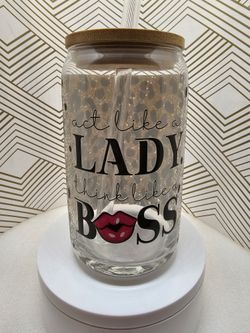 Boss Lady Libbey Glass Tumbler Cup