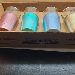 ANTIQUE CANADIAN TUMBLERS BY KING CHROMEWARE 