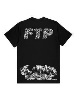 FTP FuckThePopulation Skulls Logo Tee Black Size Medium NEW
