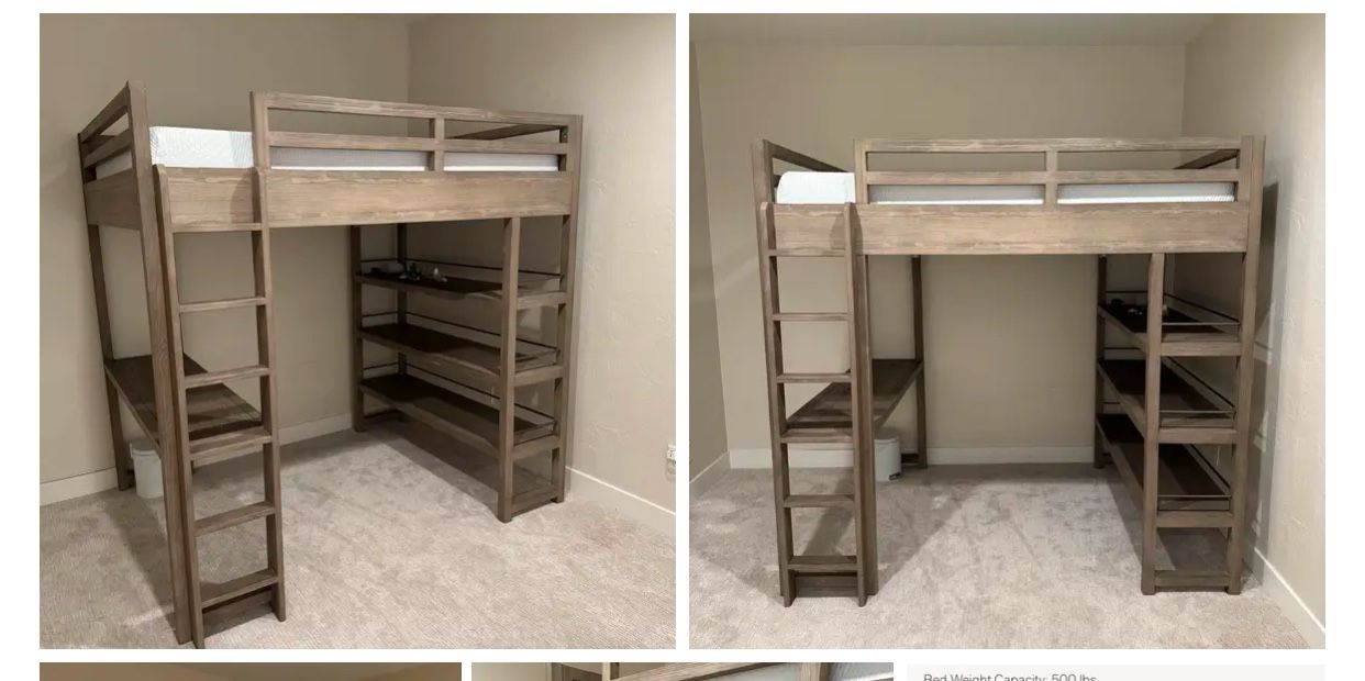 Restoration Hardware Loft Full Bunk Bed