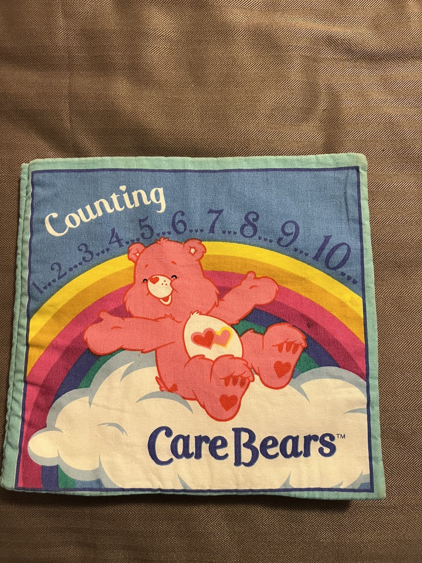 Counting Care Bears Soft Cloth Book Fabric Child Learning Numbers Vintage Y2K