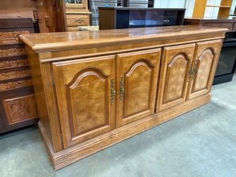 Vintage Ornate Carved Wood Buffet