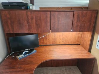 Desk and shelf